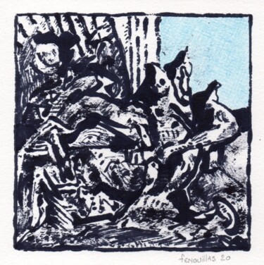 Côté hublot. Dessin intitulée "Côté hublot." par Jean-Bernard Fenouillas, Œuvre d'art originale, Encre