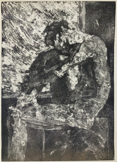 印花与版画 标题为“Near the window 1” 由Sergey Sovkov, 原创艺术品, Collagraphy