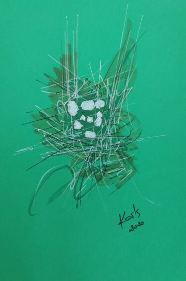 DESSIN ACRYLIQUE SUR PAPIER 224 G 2020/023 Σχέδιο με τίτλο "DESSIN ACRYLIQUE SU…" από Karls, Αυθεντικά έργα τέχνης, Ακρυλικό