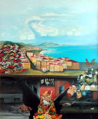 绘画 标题为“NAPOLI ANIMA E CORPO” 由Silvano Battimiello, 原创艺术品, 油