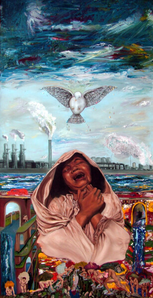IL CONSOLATORE Peinture intitulée "IL CONSOLATORE" par Silvano Battimiello, Œuvre d'art originale, Huile