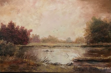Ζωγραφική με τίτλο "Expectation" από Dolgor Dugarova (Dolgor Art), Αυθεντικά έργα τέχνης, Λάδι