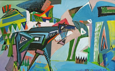 绘画 标题为“Composition 2 with…” 由Ольга Пузанова, 原创艺术品, 水粉