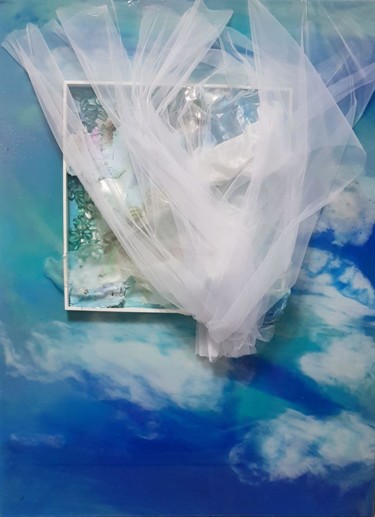 Окно в небо Painting titled "Окно в небо" by Natalia Byrdina, Original Artwork, Resin