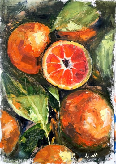 Oranges 제목이 "Oranges"인 미술작품 Anastasiya Krokhmal ( Art Kroha)로, 원작, 기름