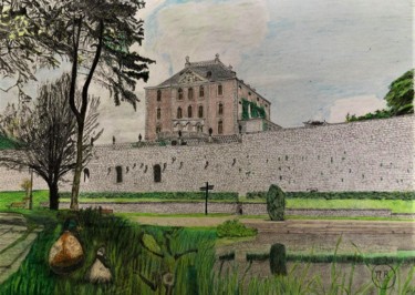 Château de Bomal Dessin intitulée "Château de Bomal" par Pierre Bayet, Œuvre d'art originale, Crayon