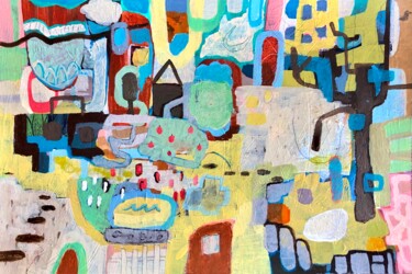 Painting titled "Le voyage ordinaire" by Claudia Dumont, Original Artwork, Acrylic