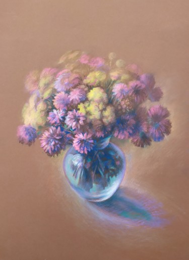 Peinture intitulée "Late autumn colors" par Edgar Nazaryan, Œuvre d'art originale, Pastel
