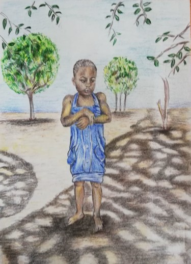Drawing titled "Ercidia" by Kiko Cristoni, Original Artwork, Conté