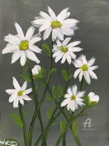 图画 标题为“Flowers 5” 由Saud Ali Alassaf, 原创艺术品, 丙烯