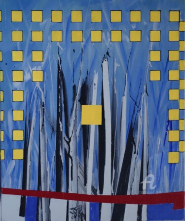 绘画 标题为“abstrac'Gilets Jaun…” 由Jean Paul Hippolyte Soler, 原创艺术品, 油