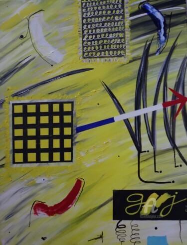 绘画 标题为“abstrac'Gilets Jaun…” 由Jean Paul Hippolyte Soler, 原创艺术品, 油