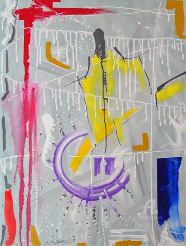 绘画 标题为“entre Covid et Gile…” 由Jean Paul Hippolyte Soler, 原创艺术品, 油