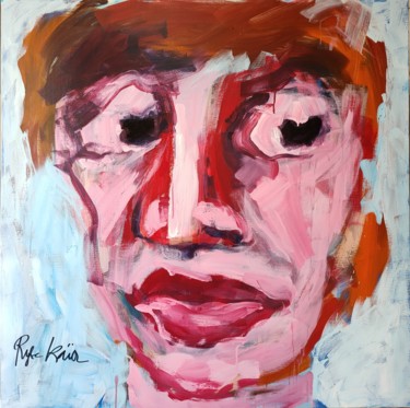 Peinture intitulée "Soupçon" par Maryse Coin (Ryse Kaïa), Œuvre d'art originale, Acrylique Monté sur Châssis en bois