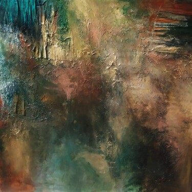 Painting titled "Green nature" by Alexandra Petropoulou, Original Artwork, Acrylic