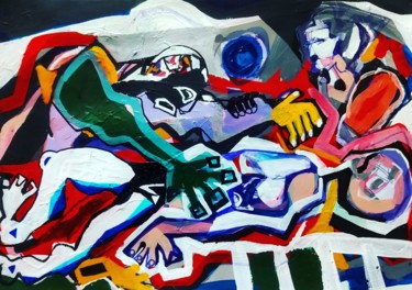 Painting titled "Pieta" by Trajche Chatmov (Chatma), Original Artwork, Acrylic