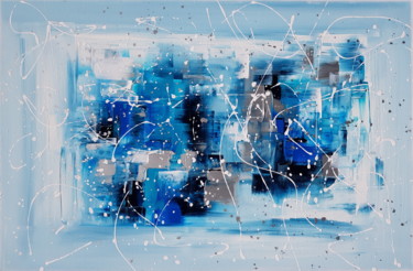 BLEUET Peinture intitulée "BLEUET" par Sandrine Hartmann, Œuvre d'art originale, Acrylique