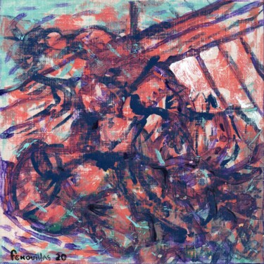 L'eau. Peinture intitulée "L'eau." par Jean-Bernard Fenouillas, Œuvre d'art originale, Acrylique