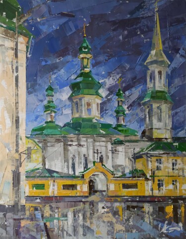 Peinture intitulée "Triptych «KYIV»  pa…" par Volodymyr Glukhomanyuk, Œuvre d'art originale, Huile