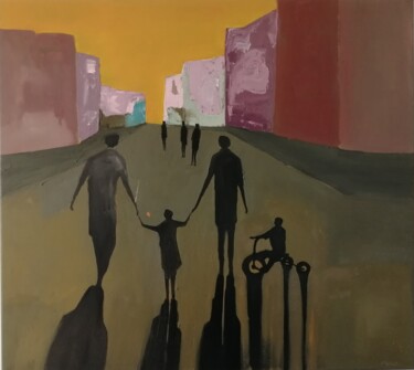 Painting titled "We are family" by Mariusz Makula, Original Artwork, Oil