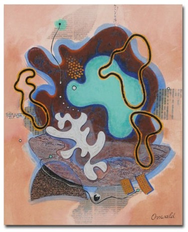 Peinture intitulée "PAYSAGE VITAL" par Jean-Luc Osswald, Œuvre d'art originale, Huile