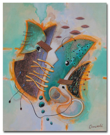 Peinture intitulée "CONVERSATION" par Jean-Luc Osswald, Œuvre d'art originale, Huile