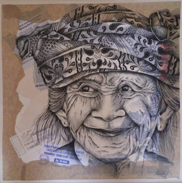 La balinaise Dessin intitulée "La balinaise" par Bérengère Labarthe (Lab-Art), Œuvre d'art originale, Encre