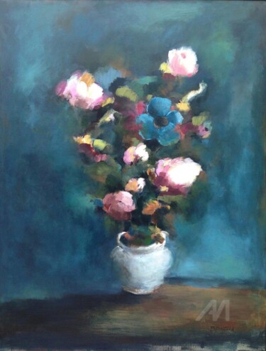 绘画 标题为“Bouquet de pivoines” 由Johanne Spinella, 原创艺术品, 丙烯