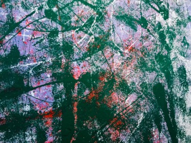 绘画 标题为“Red through green” 由Greg Powell, 原创艺术品, 搪瓷