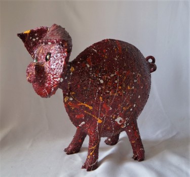 Sculpture intitulée "COCHON" par Isabelle Zwang, Œuvre d'art originale, Argile