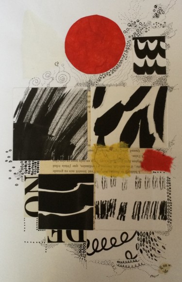 Collages titled "Envolée" by Nathalie Vanlaer, Original Artwork, Collages