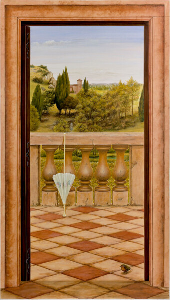 Painting titled "Prémices d'Automne" by Véronique Derrien, Original Artwork, Acrylic