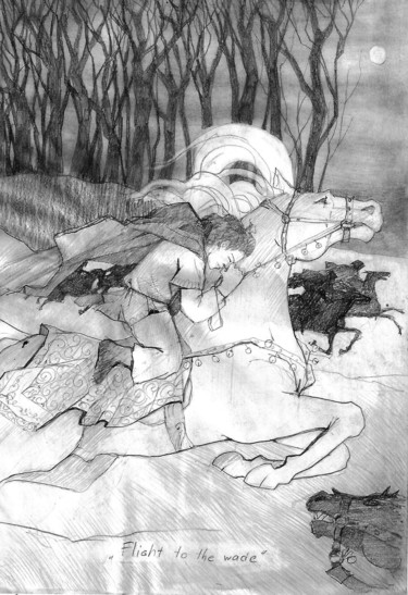 Властелин колец. Бегство к броду 2 Drawing titled "Властелин колец. Бе…" by Taisiia Menigecheva, Original Artwork, Pencil