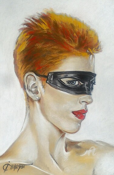 Dessin intitulée "Annie Lennox Euryth…" par Isabelle Derangere, Œuvre d'art originale, Pastel