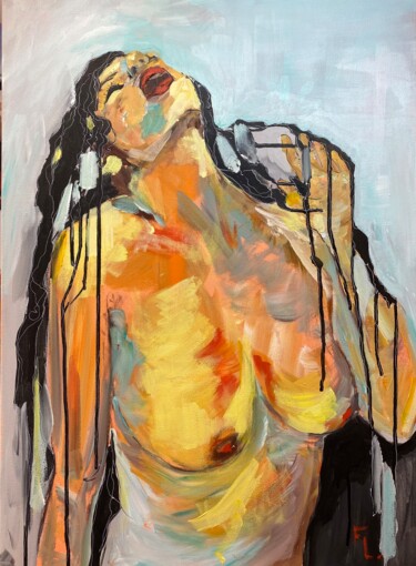 Peinture intitulée "L’araignée" par Francoise Leblanc, Œuvre d'art originale, Acrylique
