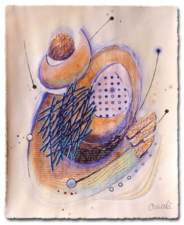 Peinture intitulée "L'ŒUF COSMIQUE" par Jean-Luc Osswald, Œuvre d'art originale, Huile