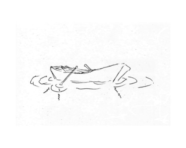 「Personne à bord」というタイトルの描画 Jean Christophe Ravierによって, オリジナルのアートワーク, ボールペン