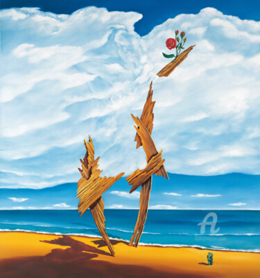 绘画 标题为“Treibholzblüten” 由Erich Kraft, 原创艺术品, 油
