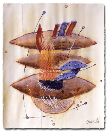 Peinture intitulée "VISION COSMOGONIQUE" par Jean-Luc Osswald, Œuvre d'art originale, Huile
