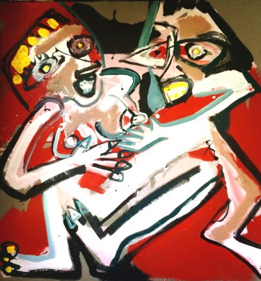 Love and Sex Painting titled "Love and Sex" by Trajche Chatmov (Chatma), Original Artwork, Acrylic