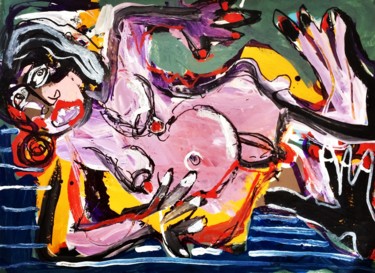 Painting titled "Maja" by Trajche Chatmov (Chatma), Original Artwork, Acrylic