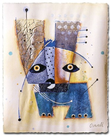 Peinture intitulée "SHE WAWA" par Jean-Luc Osswald, Œuvre d'art originale, Huile