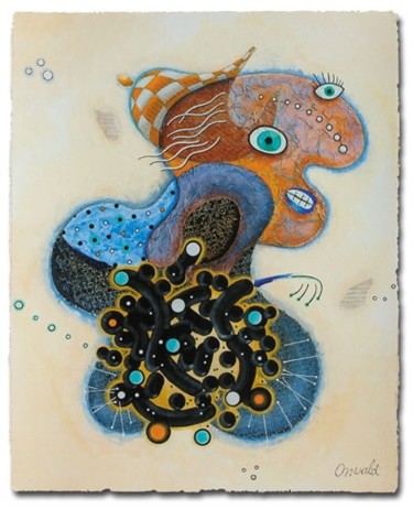 Peinture intitulée "TONIC BICYCLE" par Jean-Luc Osswald, Œuvre d'art originale, Huile