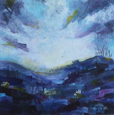 Lavender Field 绘画 标题为“Lavender Field” 由Galina Zimmatore, 原创艺术品, 丙烯