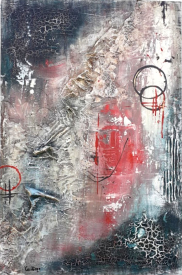 Painting titled ""Wound"" by Calliope Konsta, Original Artwork, Pigments