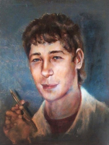 绘画 标题为“portret 2” 由Hanna Bryn, 原创艺术品, 油