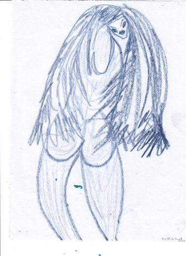 Dibujo titulada "DIABLEZA" por Ro Model, Obra de arte original, Lápiz