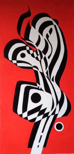 Painting titled "Flirting. Love game." by Oleksandr Lekomtsev, Original Artwork, Oil