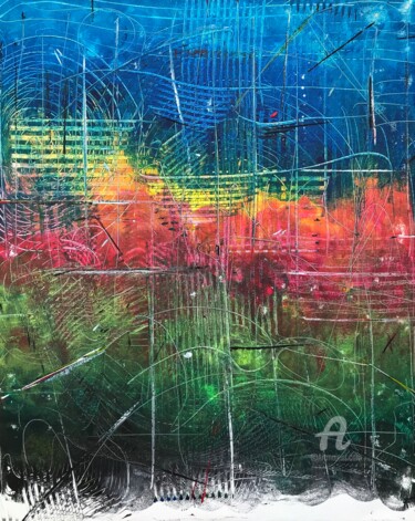 Peinture intitulée "Transmission" par Aurélien Farlet, Œuvre d'art originale, Acrylique