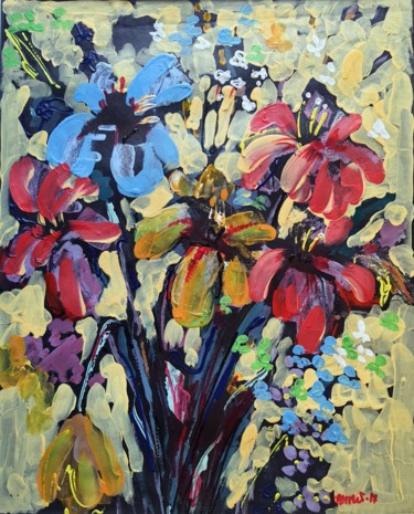 Painting titled "Exotic" by Rakhmet Redzhepov, Original Artwork, Acrylic Mounted on Cardboard